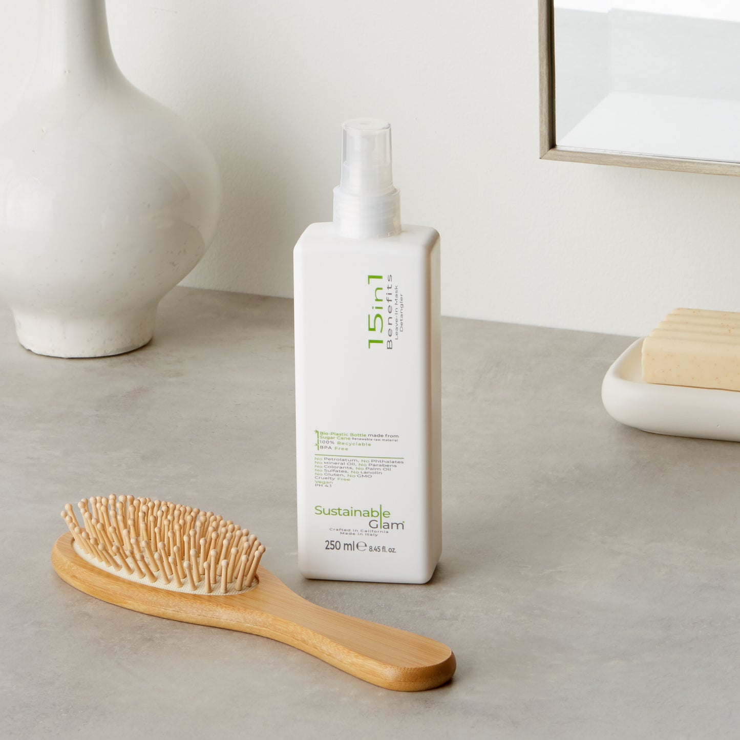 15in1 Benefits Leave-in Hair Mask Detangler Spray with Organic Coconut & Argan Oil