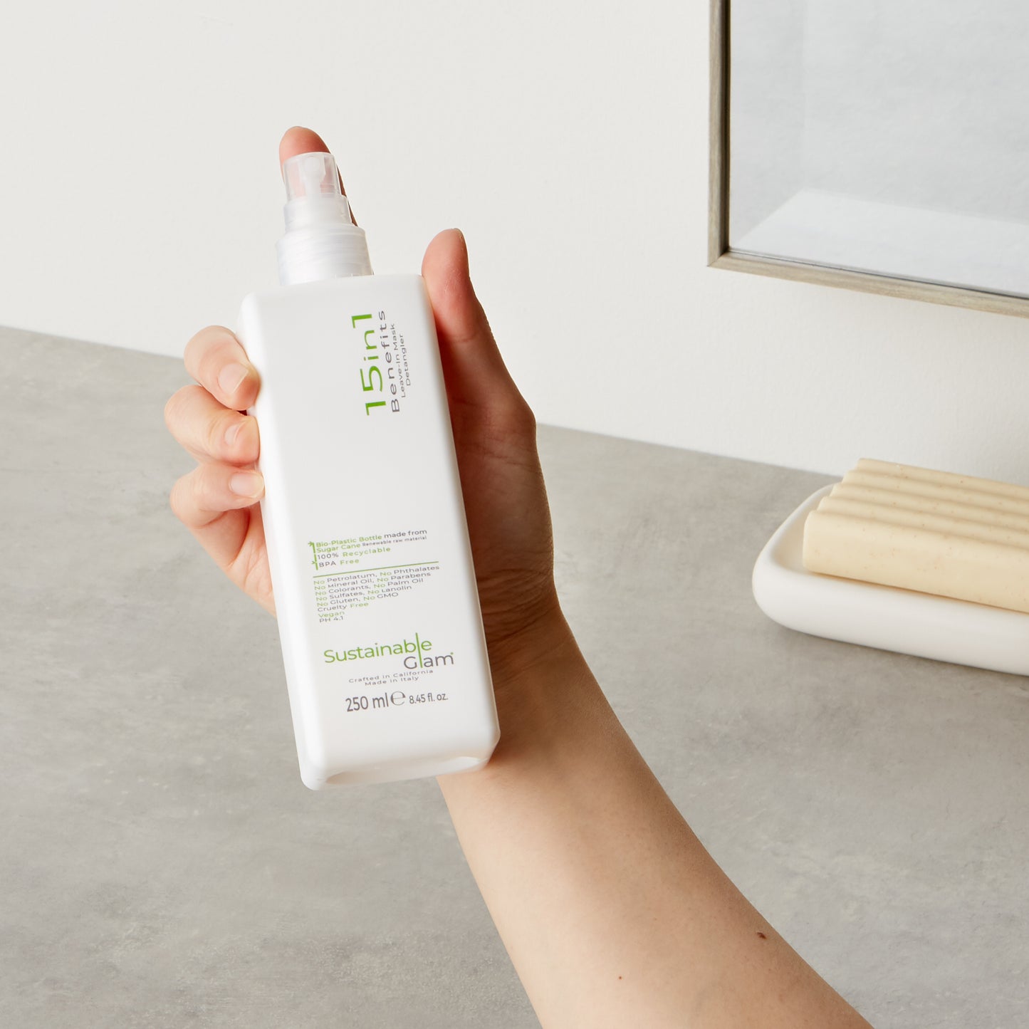 15in1 Benefits Leave-in Hair Mask Detangler Spray with Organic Coconut & Argan Oil