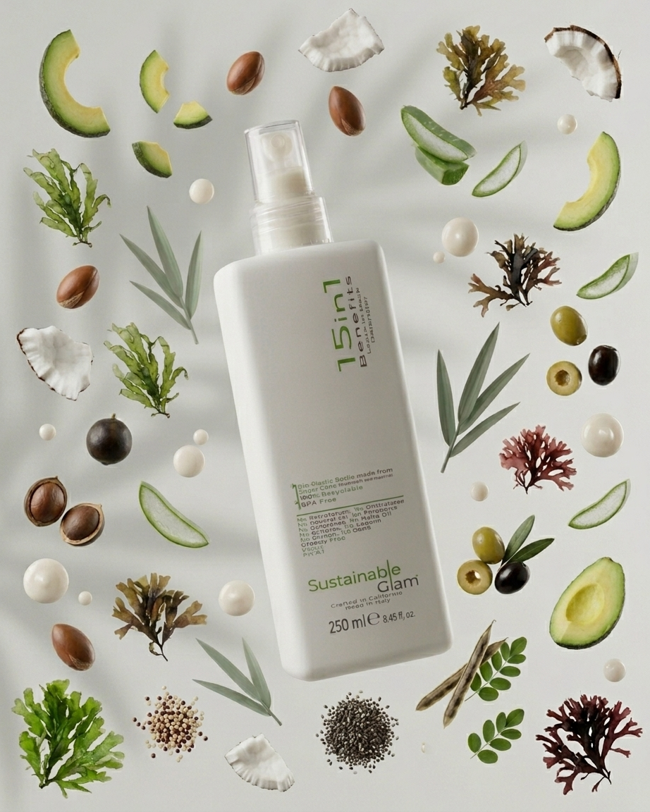 15in1 Benefits Leave-in Hair Mask Detangler Spray with Organic Coconut & Argan Oil